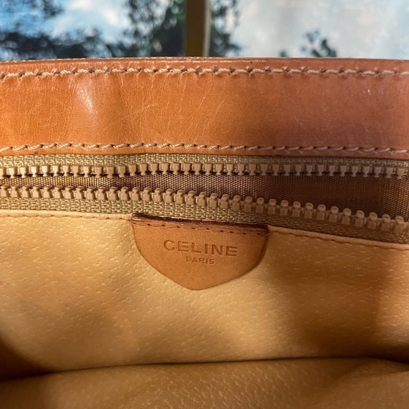 CELINE Crossbody Bag Beige & Brown leather & Textile -Pristine inside & Out - Picture 9 of 16